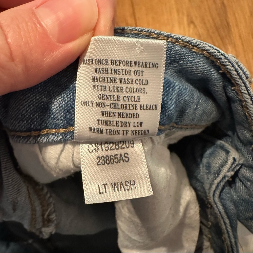 Altar'd State Blue Jean Shorts Distressed Frayed Hem - Picture 4 of 4